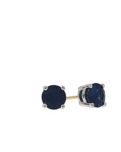 18ct White Gold Sapphire solitaire claw studs