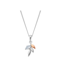 Clogau The Royal Glogau Silver Leaf Pendant-3SROY973
