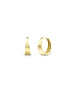 9ct Yellow Gold Tapered Hinged Hoop Earrings