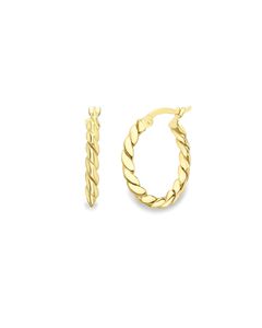 9ct Knife Edge 19mm Twisted Hoops