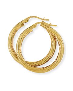 9ct Classic Twisted Hoop Earrings