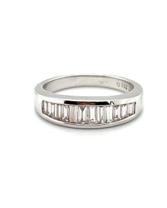 18ct White Gold 0.72ct Diamond Half-Eternity Ring