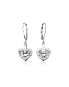 Clogau Cariad Sparkle Heart Earrings 3SCCE01