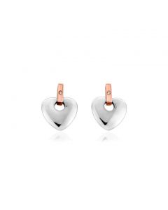 Clogau Ladies' Cariad Silver and Rose Gold Earrings - 3SCE010