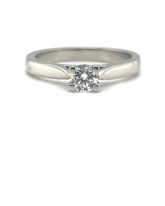 Platinum 0.31ct Diamond Solitaire Ring