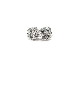 18ct White Gold Four-Stone 0.94ct Diamond Stud Earrings