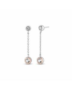 Clogau Celebration Sterling Silver Drop Chain Topaz Earrings