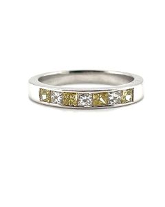 18ct White Gold 0.72ct Diamond Half Eternity Ring