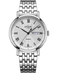 Rotary Mens Windsor with Silver Dial