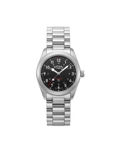 Rotary Commando RW 1895 Field, Black Dial with Stainless Steel Bracelet