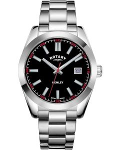 Rotary Men's Henley Black Dial Stainless Steel Watch