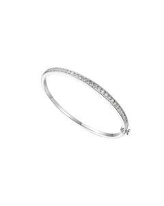 Silver Icicle Bangle channel set