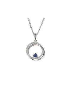 Blue Sapphire Circles of Style Necklace