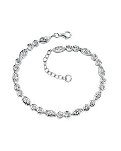 Silver Marquise Bracelet with Cubic Zirconia