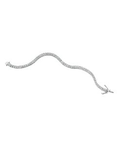 Silver Square Tennis Bracelet with Cubic Zirconia