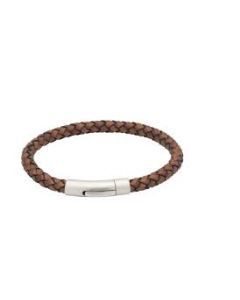 Unique & Co Antique Dark Brown Leather Bracelet 21cm