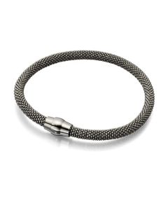 Silver Ruthenium Popcorn Bracelet