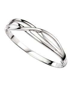 Sterling Silver Cross over Bangle