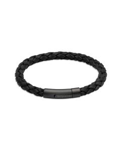 Unique & Co Black Leather Bracelet B493BL 21CM