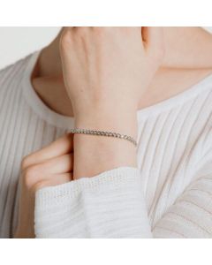 Diamonfire Fine Tennis Bracelet with Bezel Set CZ