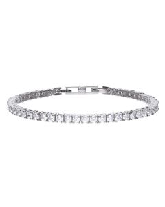 Diamonfire Sterling Silver Tennis Bracelet With White Zirconia Stones And Prong Setting. Total 4.70 Ct B5091