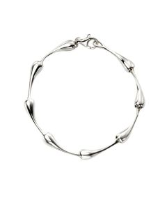 Silver Organic Shaped Droplet Bracelet