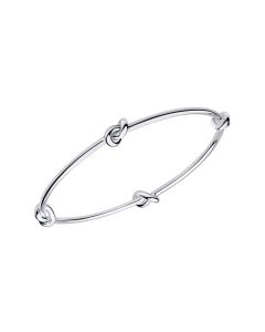 Sterling Silver Love Knot Bangle