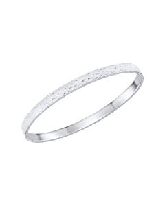 Sterling Silver Hammered Textured Bangle
