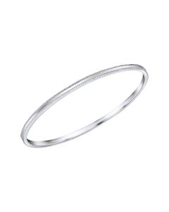 Sterling Silver 5mm Millegrain Bangle