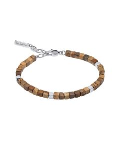 Fred Bennett Stainless Steel Bracelet with Semi-Precious Beads