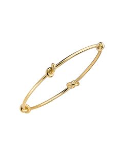 Gold Plated Silver Love Knot Bangle