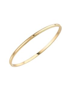 Gold Plated Silver Millegrain Bangle