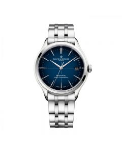 Baume Et Mercier Clifton Baumatic Steel Gents Blue Dial Bracelet Watch