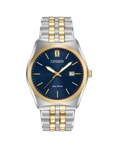 Citizen Eco Drive WR100 Mens Two Tone Bracelet Watch BM7334-58L