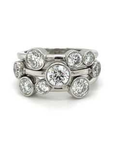 Platinum 2.50ct Diamond 9 Stone ‘Bubble’ Ring