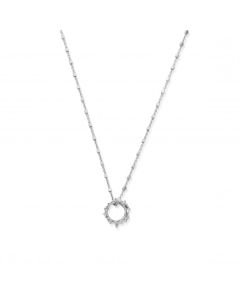 ChloBo Silver Delicate Cube Chain Wisteria Necklace - Layering