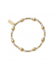ChloBo Gold And Silver Cute Oval Bracelet