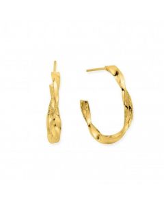 ChloBo Gold Sun Twisted Hoop Earrings GEH3207