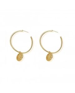 Chlobo Cherabella Moon Flower Hoop Earrings