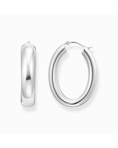 Thomas Sabo silver oval chunky hoop earrings