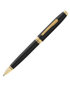 Cross Coventry Ballpoint Pen - Black Lacquer Gold Trim