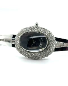 Dolce & Gabbana Stainless Steel Cubic Zirconia Bangle Watch Ref. DW0279