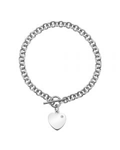 Hot Diamonds 0.01 Carat Diamond Bracelet in Sterling Silver