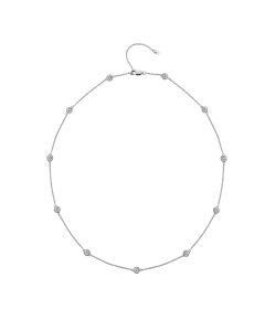 Hot Diamonds Silver Tender White Topaz Intermittent 45cm Necklace