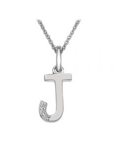 Hot Diamonds 'J' Micro Pendant & Chain DP410