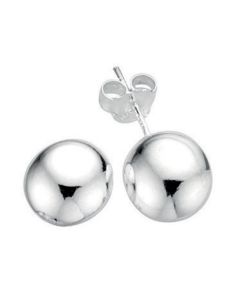 Silver 8mm Ball Stud Earrings