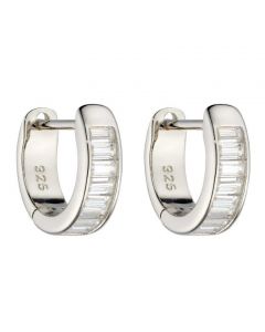 Fiorelli Huggie Hoop Earrings with Baguette CZ (E6069C) 