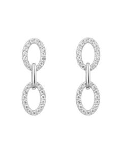 Fiorelli Oval Link Drop Earrings with Cubic Zirconia