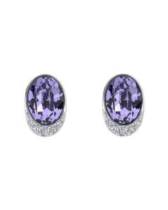 Fiorelli Oval Tanzanite Crystal Stud Earrings with Cubic Zirconia Wave