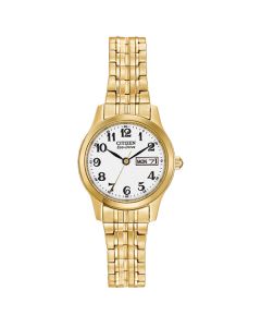 Citizen Women's Eco-Drive Flexible Band Gold-Tone Watch #EW3152-95A